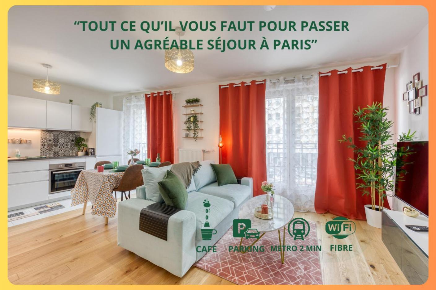 サン・トゥアンEasy Paris Visit Metro & Parkingアパートメント エクステリア 写真